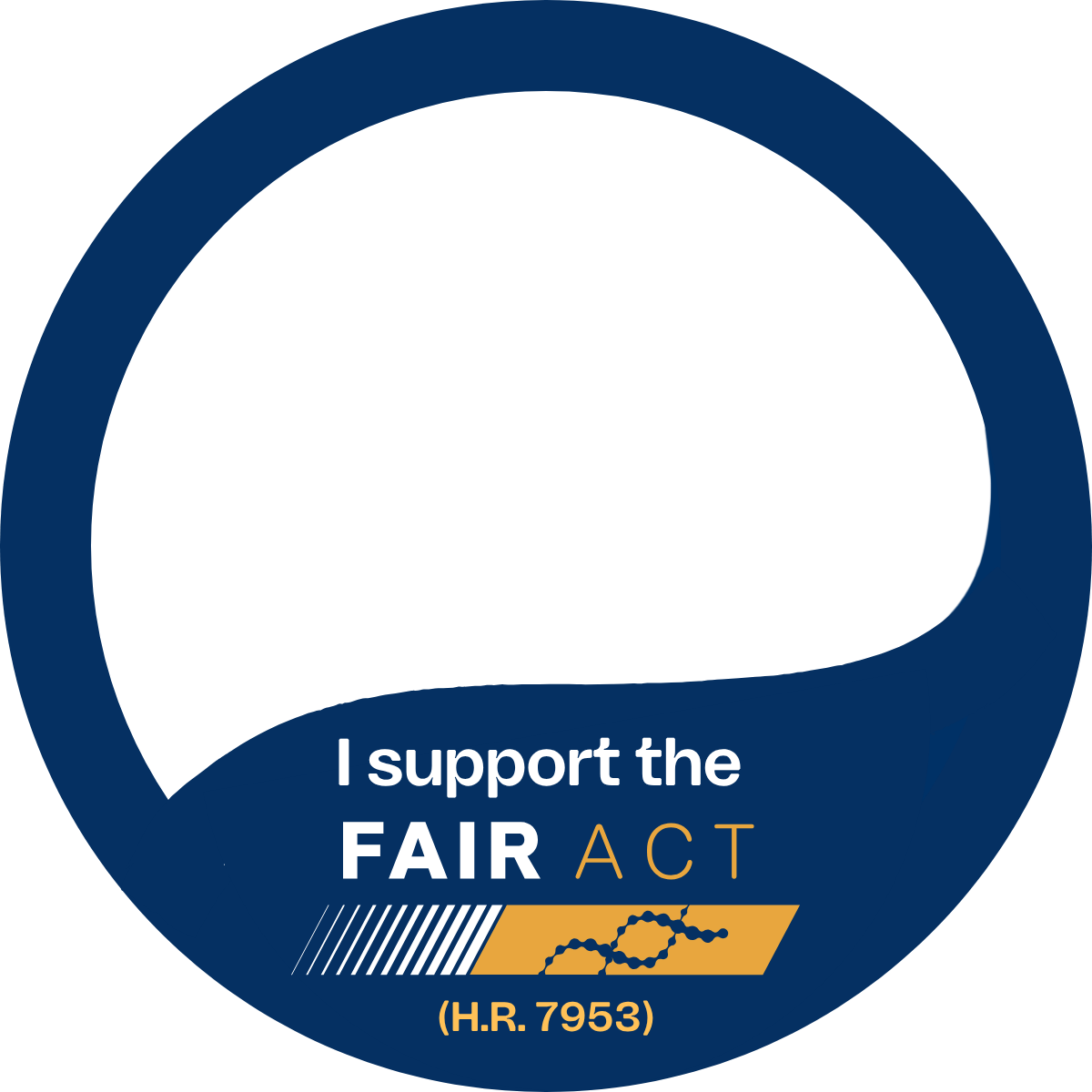 Fair Act Social Profile Frame Blue