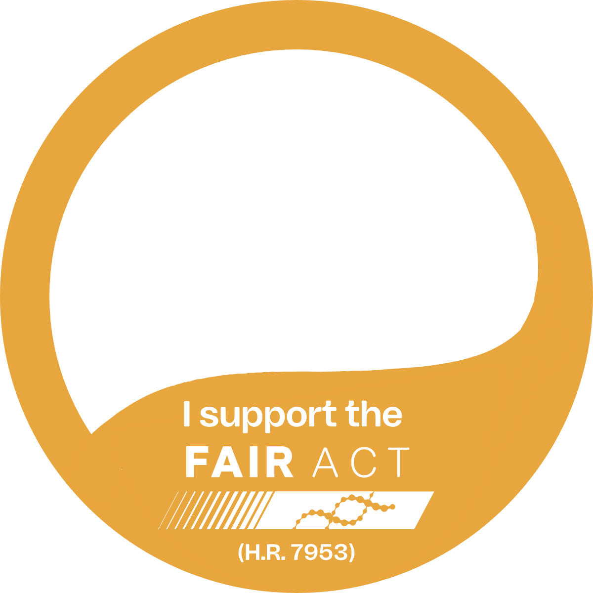 Fair Act Social Profile Frame Yellow